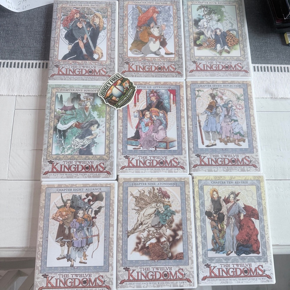 The Twelve Kingdoms Anime DVD Lot Chapters 1 2 4 5 6 7 8 9 10 Fantasy Series